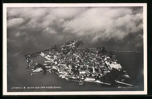 AK Lindau i. B., Generalansicht der Stadt aus der Vogelschau
