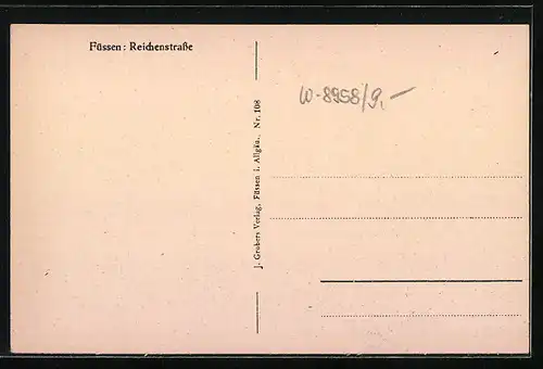 Künstler-AK Füssen am Lech, Hotel Neue Post in der Reichenstrasse
