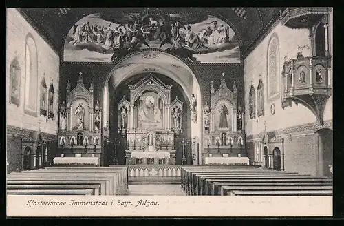 AK Immenstadt im bayr. Allgäu, Inneres der Klosterkirche