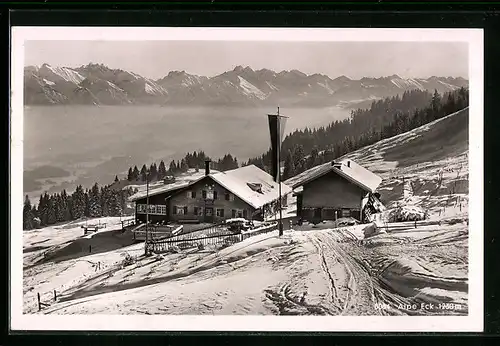 AK Sonthofen im bayr. Allgäu, Gasthof Alpe Eck im Schnee