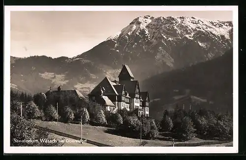 AK Wasach bei Oberstdorf im bayr. Allgäu, Blick auf das Sanatorium