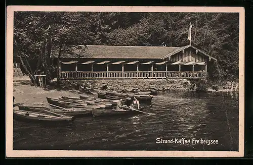 AK Oberstdorf im bayr. Allgäu, am Strand-Cafe Freibergsee