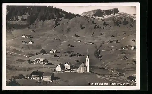 AK Hirschegg, Blick auf die Kapelle unter dem Hochifen