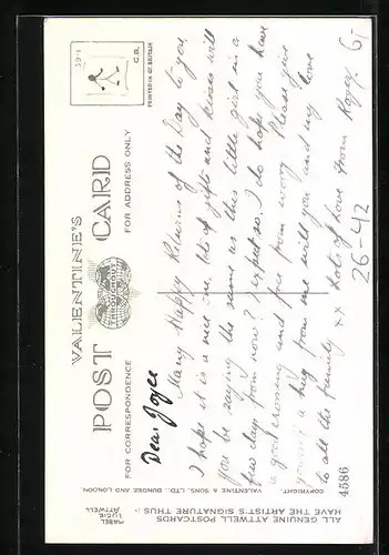 Künstler-AK Mabel Lucie Attwell: Mädchen beim Abwasch, Under the spreading Chestnut Tree