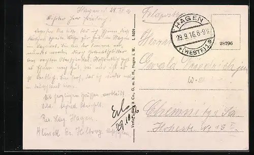 AK Hagen i. W., Partie im Stadtpark