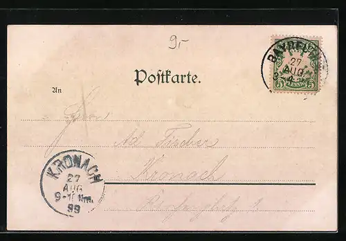 AK Bayreuth, Blick über die gesamte Stadt