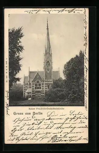 AK Berlin-Tiergarten, Kaiser Friedrich-Gedächtniskirche