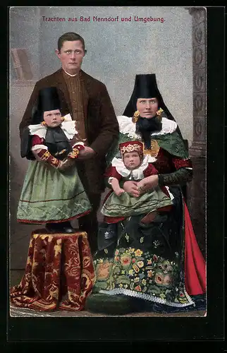 AK Familienportrait in Schaumburg-Lippischer Landestracht