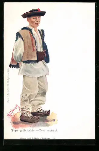 Künstler-AK Typy galicyjskie, Mann in spanischer Tracht