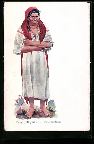 Künstler-AK Typy galicyjskie, Frau in spanischer Tracht