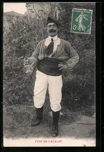 AK Type de Catalan, Herr in spanischer Tracht