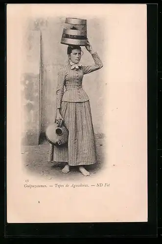 AK Guipuzcoanas, Typo de Aguadoras, Dame in spanischer Tracht