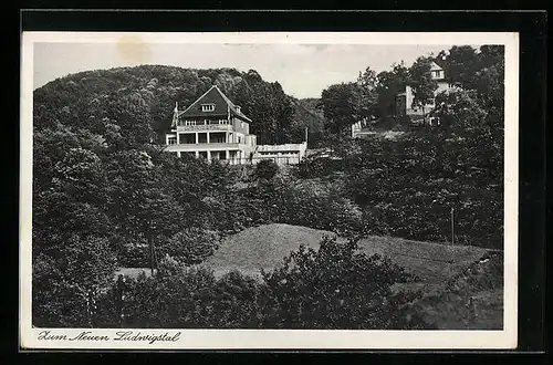 AK Schriesheim a. d. Bergstrasse, Café-Restaurant u. Pension Zum neuen Ludwigstal