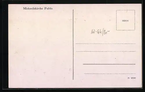 AK Fulda, Ansicht von Michaelskirche