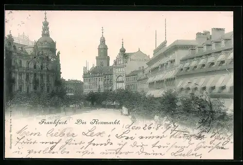 AK Frankfurt /Main, Blick auf den Rossmarkt