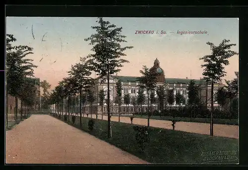 AK Zwickau i. Sa., Blick auf die Ingenieursschule