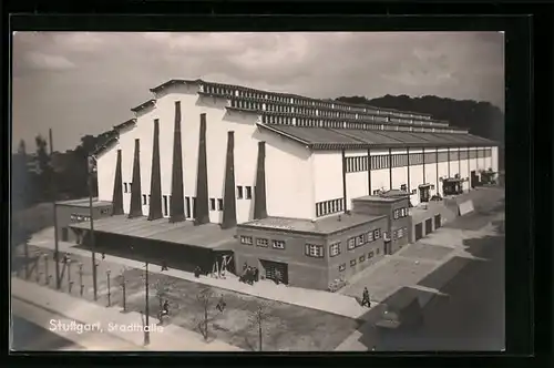 AK Stuttgart, Blick auf die Stadthalle