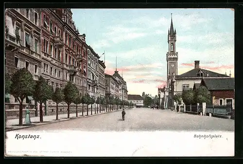 AK Konstanz, Blick auf den Bahnhofsplatz