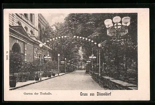 AK Düsseldorf, Garten der Tonhalle