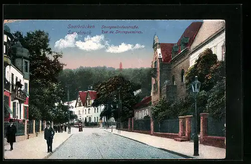 AK Saarbrücken, Blick auf die Saargemünderstrasse