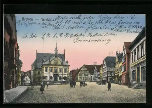 AK Bretten, Blick auf den Marktplatz