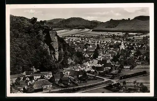 AK Dahn /Pfalz, Ortsansicht mit Umland