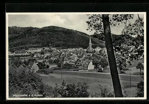 AK Münchweiler a .d. Rodalb, Ortsansicht mit Umland