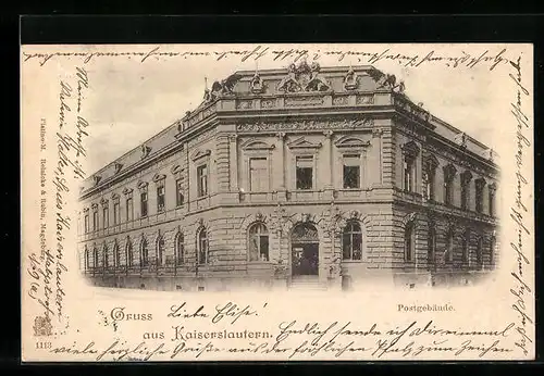AK Kaiserslautern, Blick auf Postgebäude