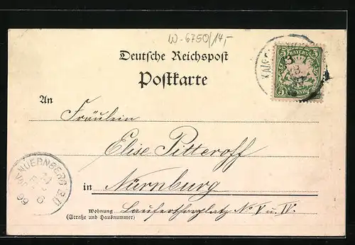 AK Kaiserslautern, Blick auf Postgebäude