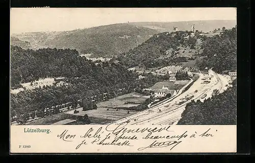 AK Lützelburg, Ortsansicht mit Umgebung