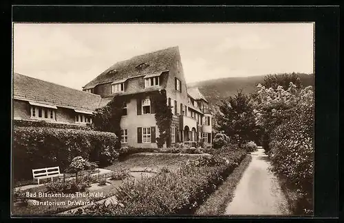 AK Bad Blankenburg /Thür. Wald, Sanatorium Dr. Warda