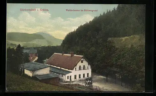 AK Görbersdorf i. Schles., Waldschenke im Büttnergrund