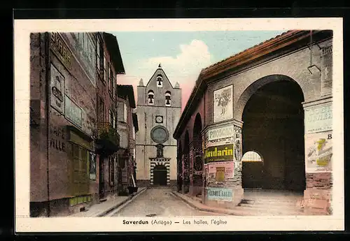 AK Saverdun, Les halles, l`eglise