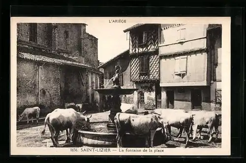 AK Saint-Lizier, La fontaine de la place