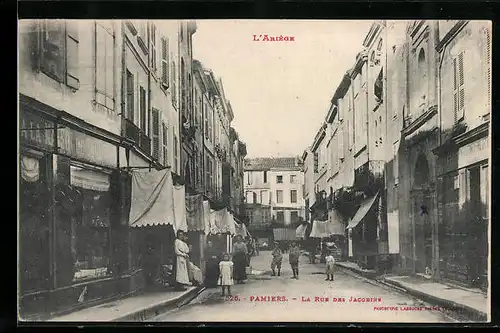 AK Pamiers, La Rue des Jacobins