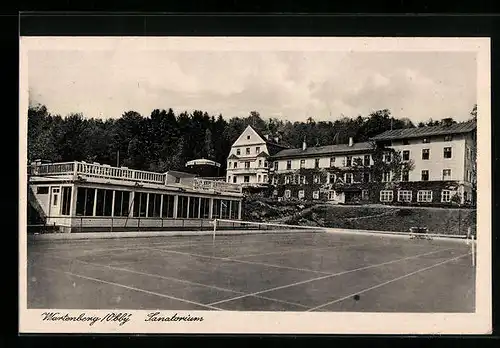 AK Wartenberg /Obby., Der Tennisplatz des Sanatoriums