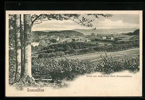 AK Gremsmühlen, Blick aus Holm über Ort