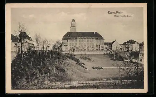 AK Essen /Ruhr, Blick auf die Baugewerkschule