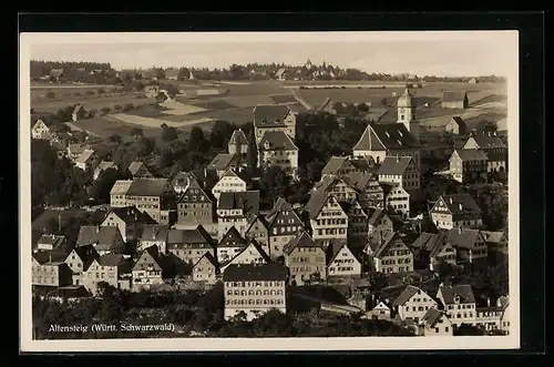 AK Altensteig /Württ. Schwarzwald, Blick auf den Ort