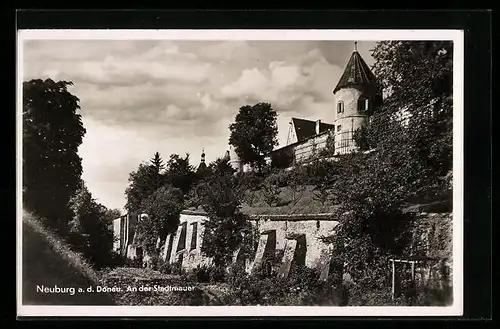 AK Neuburg a. d. Donau, An der Stadtmauer