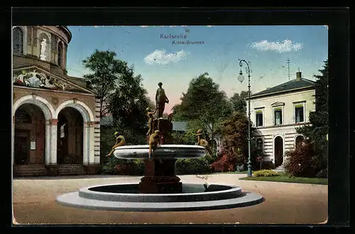 AK Karlsruhe, Blick auf den Klose-Brunnen