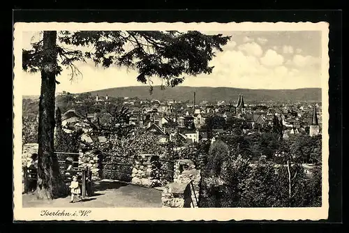 AK Iserlohn i. W., Ortsansicht vom Aussichtspunkt