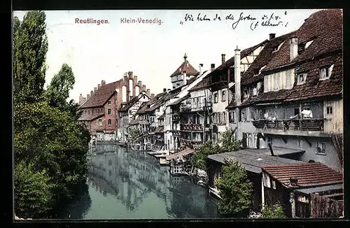 AK Reutlingen, Blick auf Klein-Venedig