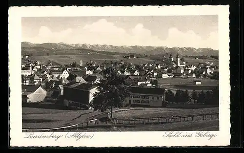 AK Lindenberg /Krs. Lindau, Sicht ins Gebirge