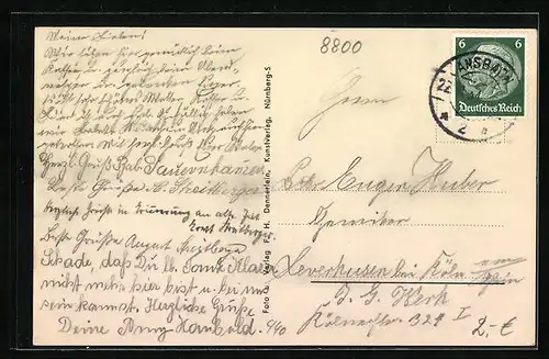 AK Ansbach, Blick vom Drechselsgarten