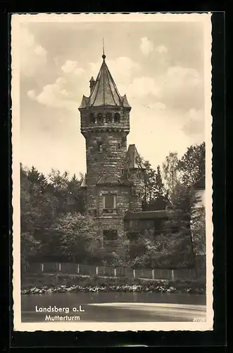 AK Landsberg a. L., Blick auf den Mutterturm