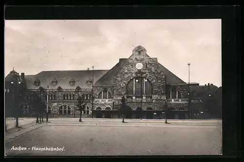 AK Aachen, Hauptbahnhof und Vorplatz