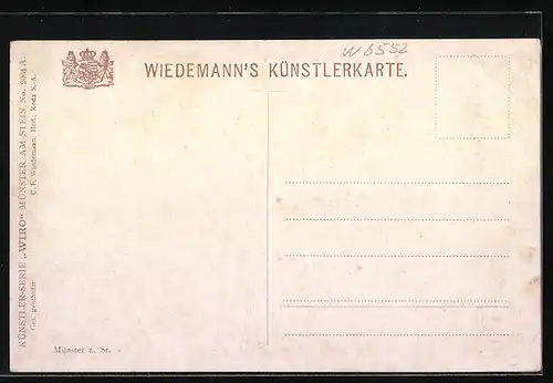 AK Münster a. Stein, Ortsansicht und Flusspartie