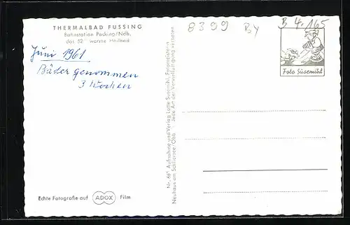 AK Füssing, Thermalbad mit Besuchern, Mehrfachansicht