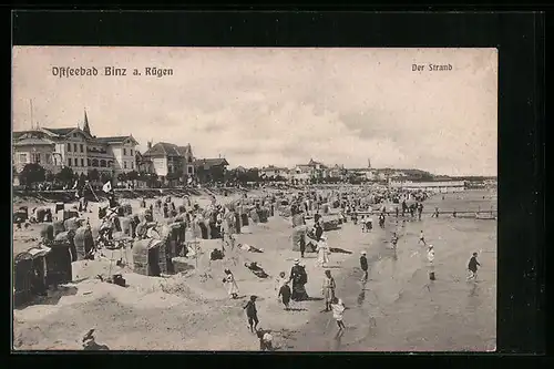 AK Binz a. Rügen, Ostsebad, Der Strand